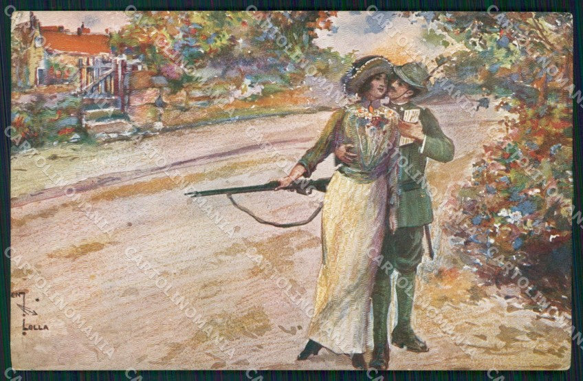 Militari Propaganda WWI Alpini Lolla cartolina XF0580 – fronte