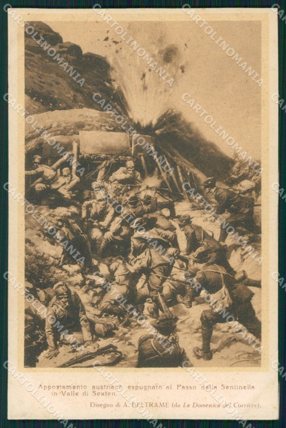 Militari Propaganda WWI Alpini Valle Sesto Beltrame cartolina XF0595 – fronte