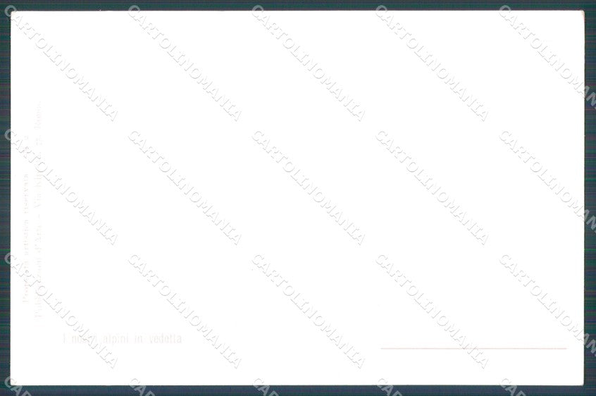 Militari Propaganda WWI Alpini cartolina XF0615 – retro