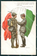 Militari Propaganda WWI Alpini Vittorio Emanuele III Bianchi cartolina XF0616 – fronte