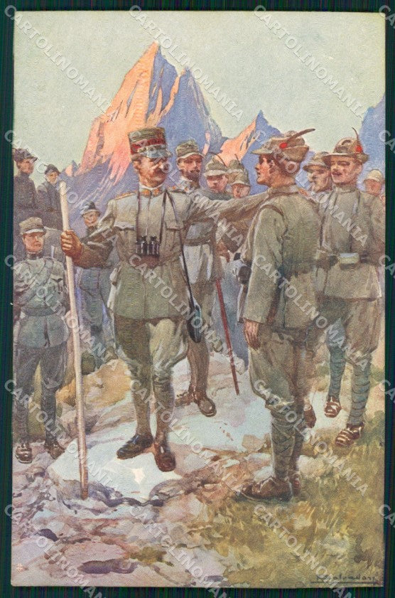 Militari Propaganda WWI Alpini Savoia Salvadori cartolina XF0628 – fronte