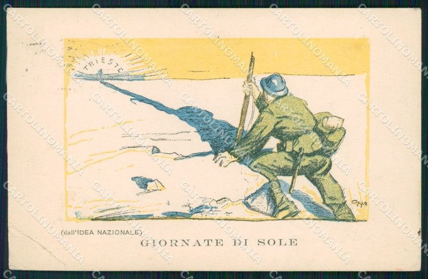 Militari Propaganda WWI Trieste PIEGA cartolina XF0642 – fronte