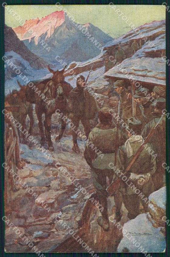 Militari Propaganda WWI Trincea Salvadori cartolina XF0656 – fronte
