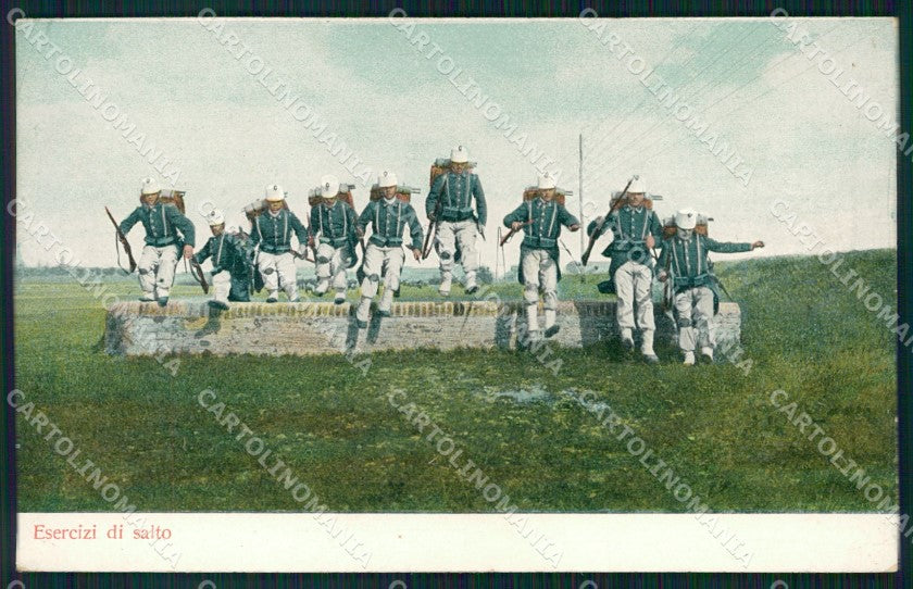 Militari Esercizi al Salto cartolina XF0665 – fronte