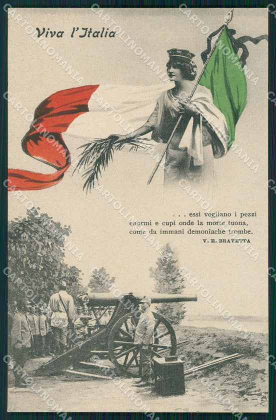 Militari Propaganda WWI Tricolore Bravetta cartolina XF0673 – fronte