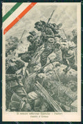 Militari Propaganda WWI Fucilieri Trincee Tricolore Polli cartolina XF0678 – fronte