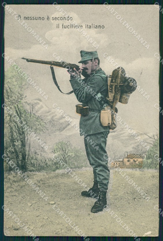 Militari Propaganda WWI Fucilieri cartolina XF0684 – fronte