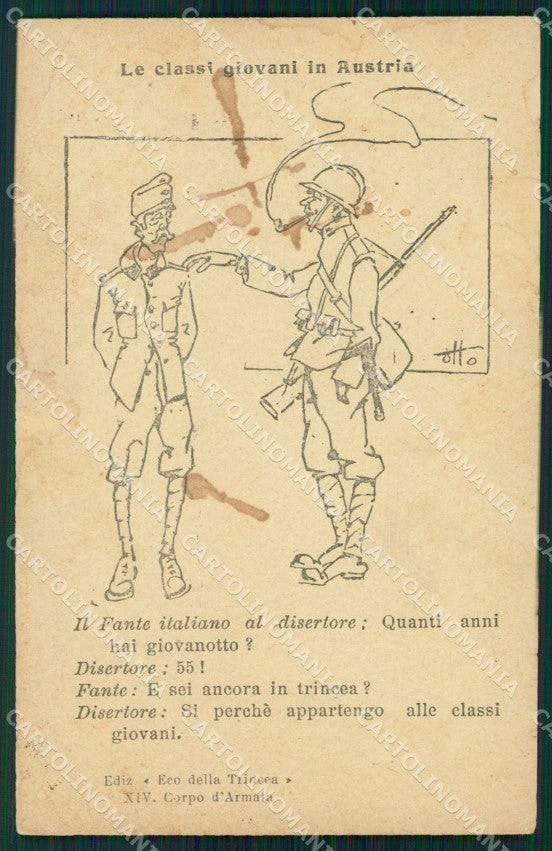 Militari Propaganda WWI Le Classi Giovani in Austria Otto PIEGA cartolina XF0700 – fronte
