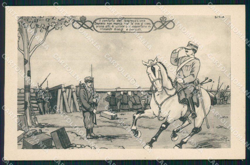 Militari Propaganda WWI Savoia Biscaretti cartolina XF0710 – fronte