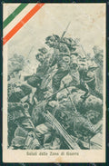 Militari Propaganda WWI Tricolore Polli cartolina XF0715 – fronte