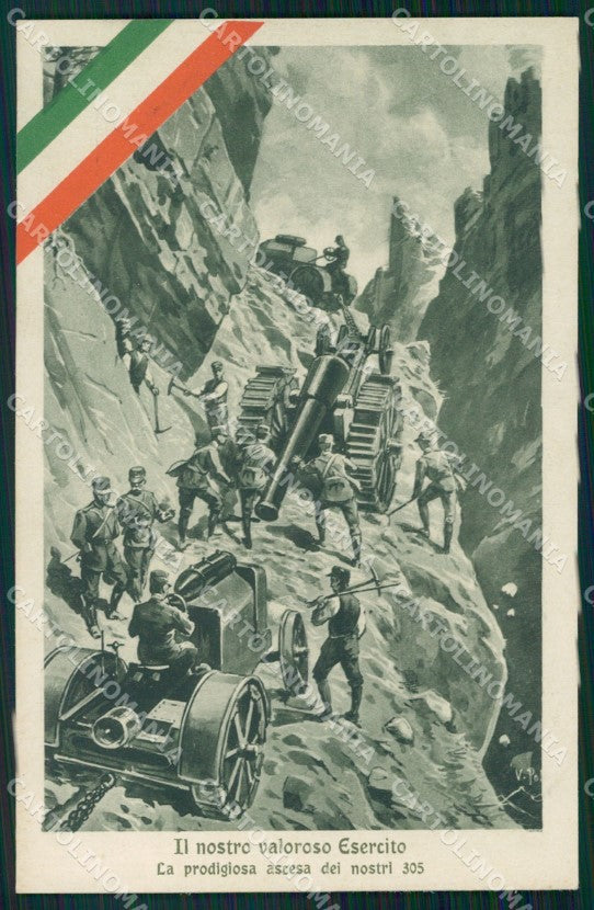 Militari Propaganda WWI Tricolore Polli cartolina XF0716 – fronte
