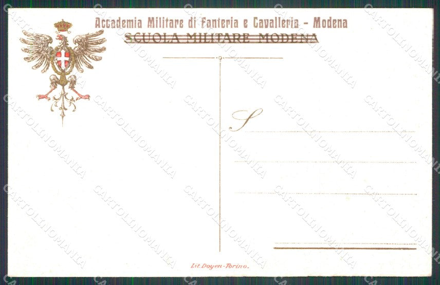 Militari Scuola Militare di Modena Fanteria Cavalleria cartolina XF0719 – retro