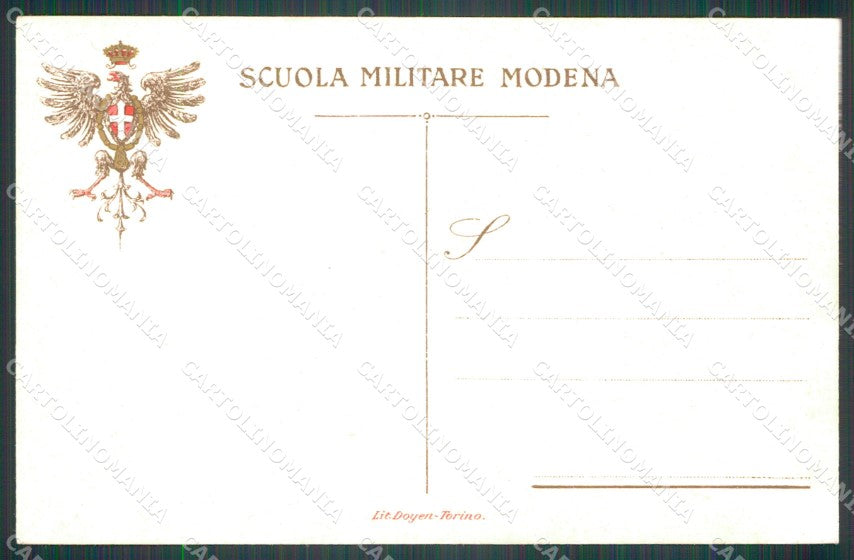 Militari Scuola Militare di Modena Fanteria Cavalleria cartolina XF0720 – retro