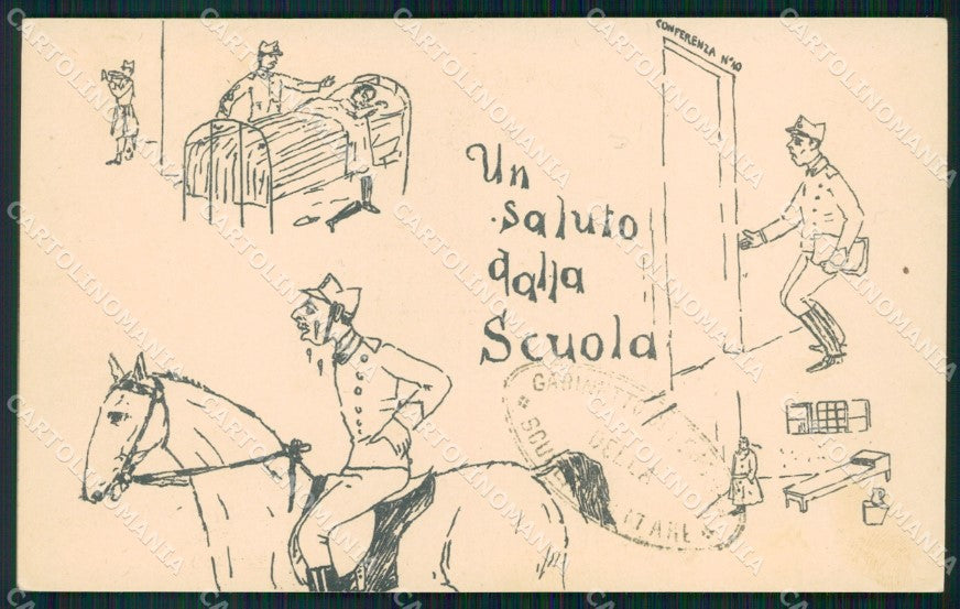 Militari Scuola Militare Un Saluto da cartolina XF0721 – fronte