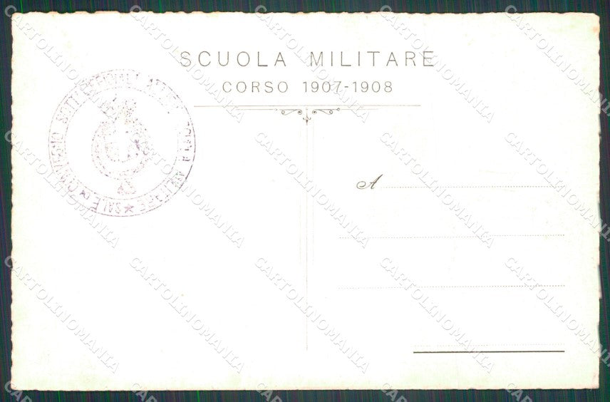 Militari Scuola Militare di Modena Corso 1907 1908 cartolina XF0723 – retro
