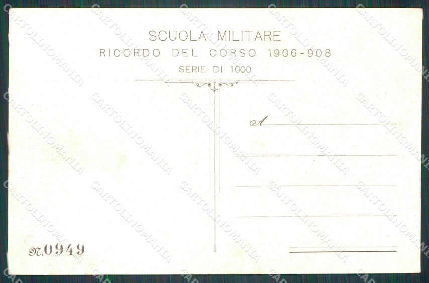 Militari Scuola Militare di Modena Corso 1906 1908 cartolina XF0725 – retro