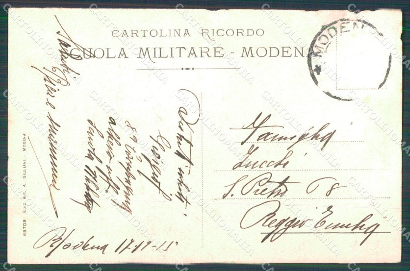 Militari Scuola Militare di Modena Trento Trieste Gigi ABRASA cartolina XF0727 – retro