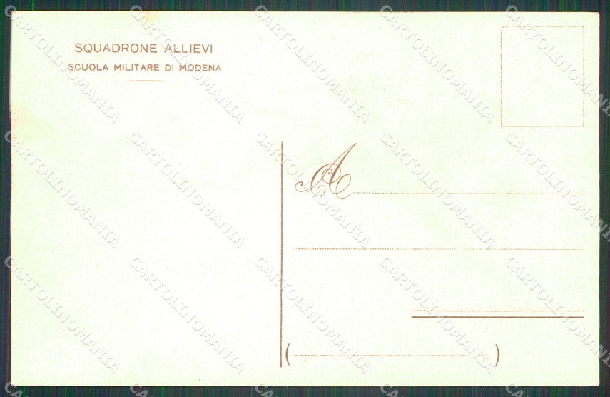 Militari Scuola Militare di Modena Squadrone Allievi Lancieri cartolina XF0732 – retro