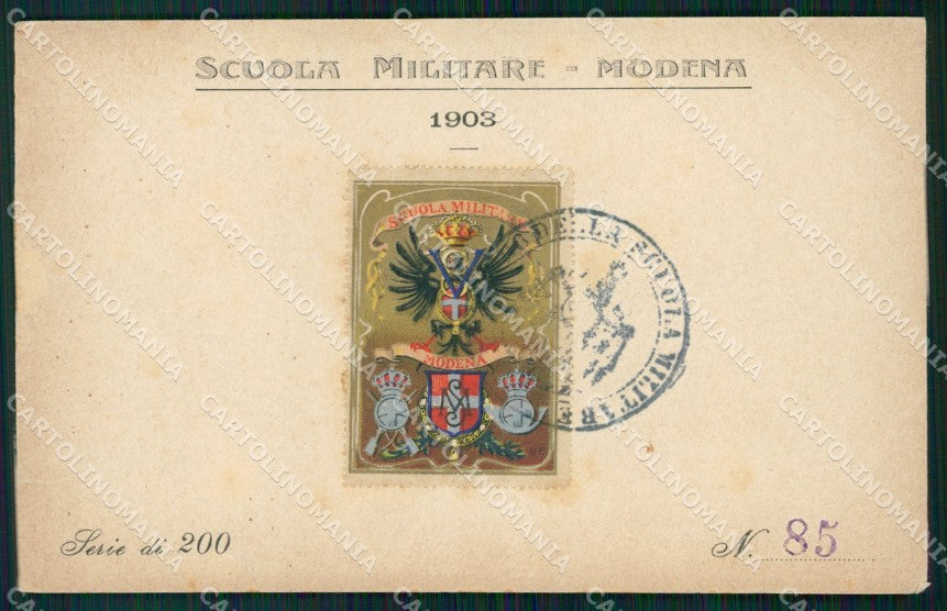 Militari Scuola Militare di Modena 1903 Serie di 200 cartolina XF0733 – fronte