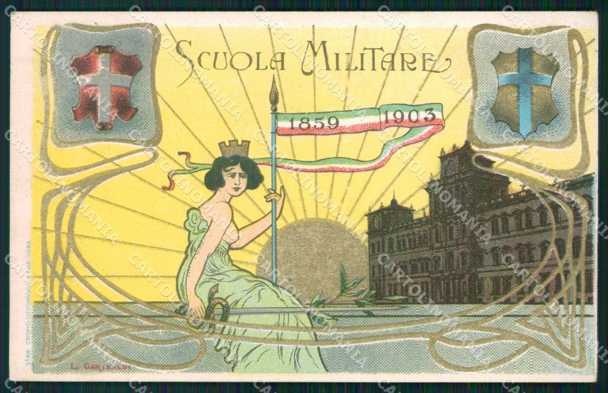 Militari Scuola Militare di Modena 1903 cartolina XF0738 – fronte