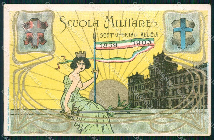 Militari Scuola Militare di Modena 1903 cartolina XF0739 – fronte