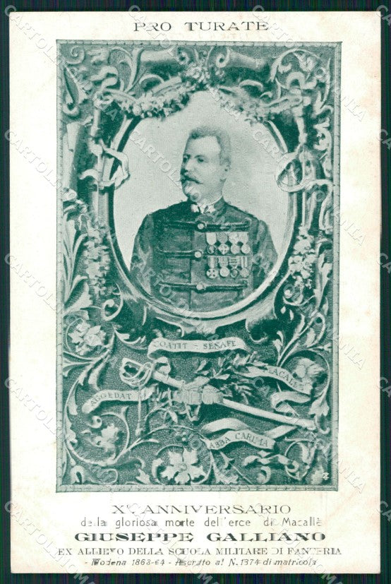 Militari Scuola Militare di Modena Turate Galliano Macallè cartolina XF0761 – fronte