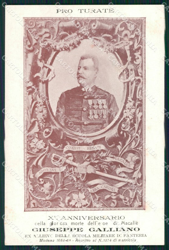Militari Scuola Militare di Modena Turate Galliano Macallè cartolina XF0763 – fronte