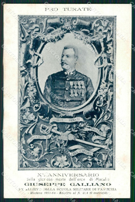 Militari Scuola Militare di Modena Turate Galliano Macallè cartolina XF0764 – fronte