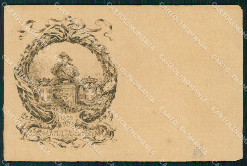 Militari Scuola Militare di Modena 1859 1909 cartolina XF0765 – fronte