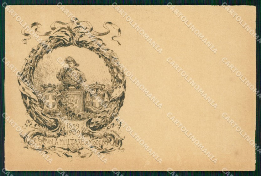 Militari Scuola Militare di Modena 1859 1909 cartolina XF0769 – fronte