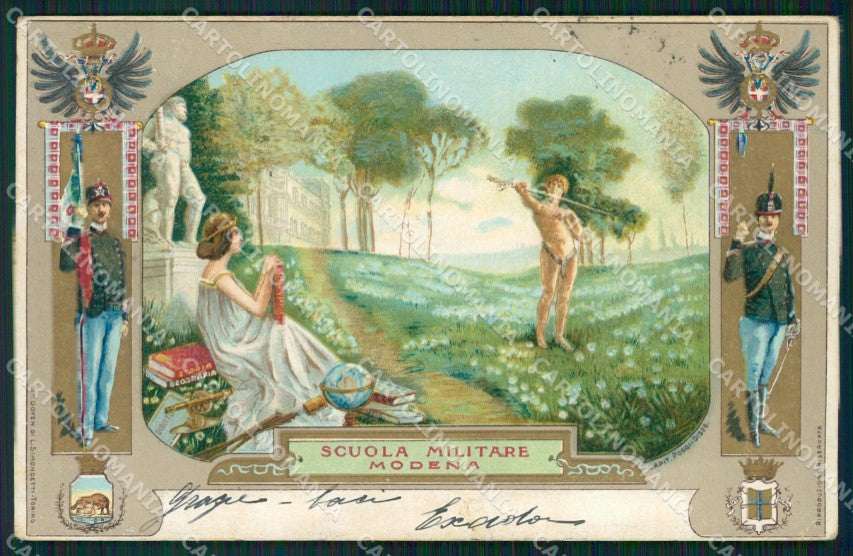 Militari Scuola Militare di Modena cartolina XF0771 – fronte