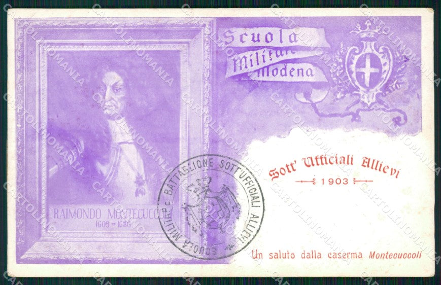 Militari Scuola Militare di Modena Montecuccoli 1903 cartolina XF0782 – fronte