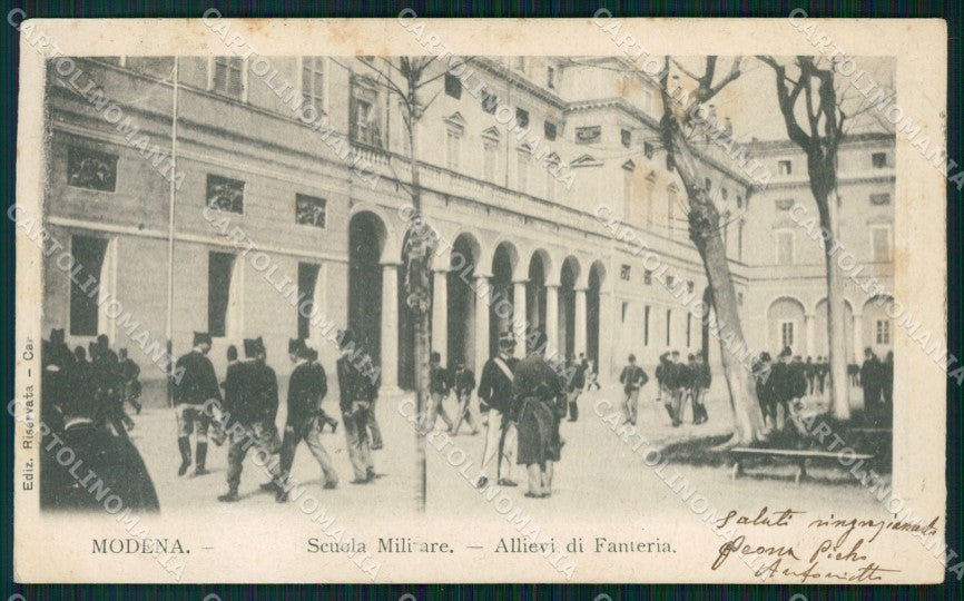 Militari Scuola Militare di Modena Allievi Fanteria ABRASA cartolina XF0806 – fronte