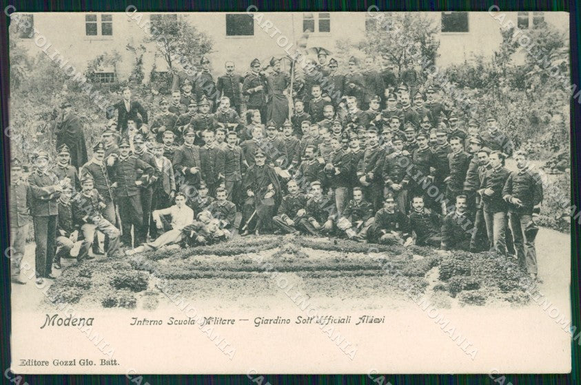 Militari Scuola Militare di Modena Giardino cartolina XF0812 – fronte