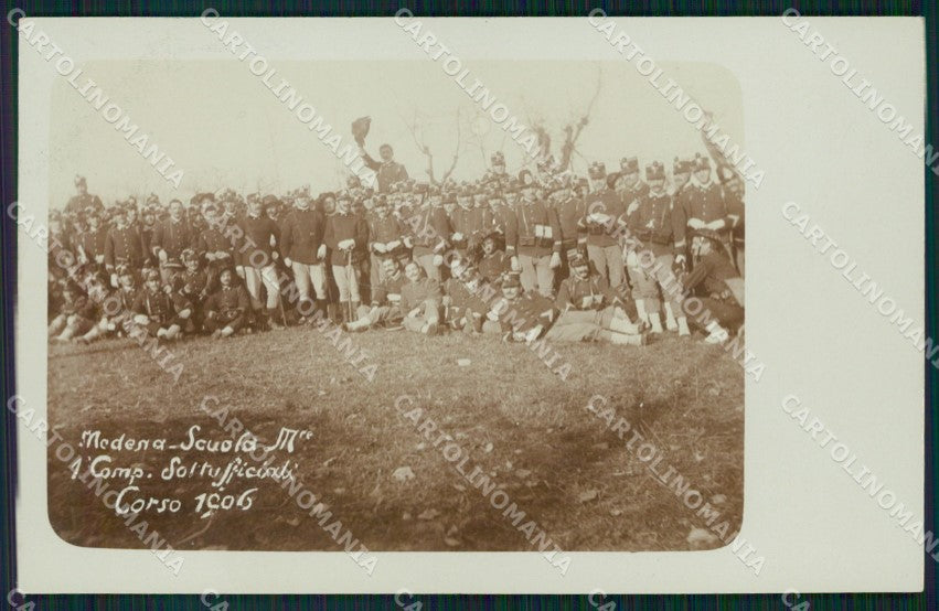 Militari Scuola Militare Modena Campo Corso 1906 Foto cartolina XF0814 – fronte