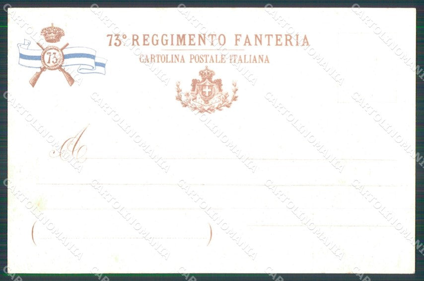 Militari 73 Reggimento Fanteria già III Granatieri Spoleto cartolina XF0824 – retro