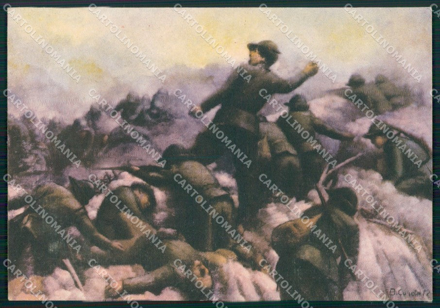 Militari IX Reggimento Alpini Battaglione Vicenza Boeri FG cartolina XF0873 – fronte