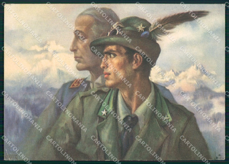 Militari Alpini Battaglione Duca degli Abruzzi Boeri Tafuri FG cartolina XF0876 – fronte