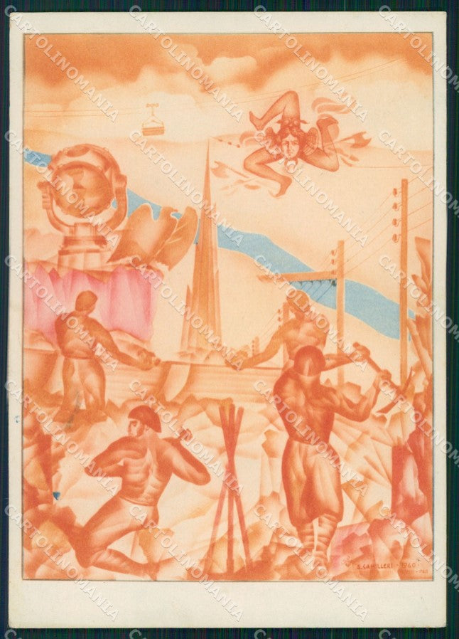 Militari 12º Reggimento Genio Camilleri FG cartolina XF0909 – fronte
