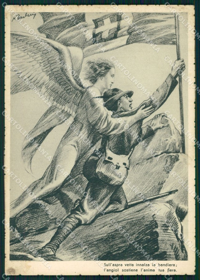 Militari Propaganda Orfani di Guerra Alpini FG cartolina XF0924 – fronte