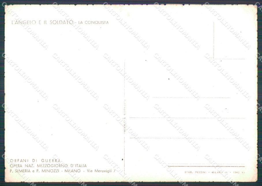 Militari Propaganda Orfani di Guerra Alpini FG cartolina XF0924 – retro