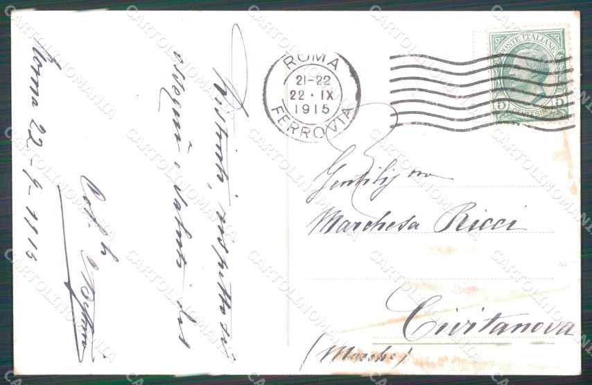 Militari Propaganda WWI Bersaglieri cartolina XF0956 – retro