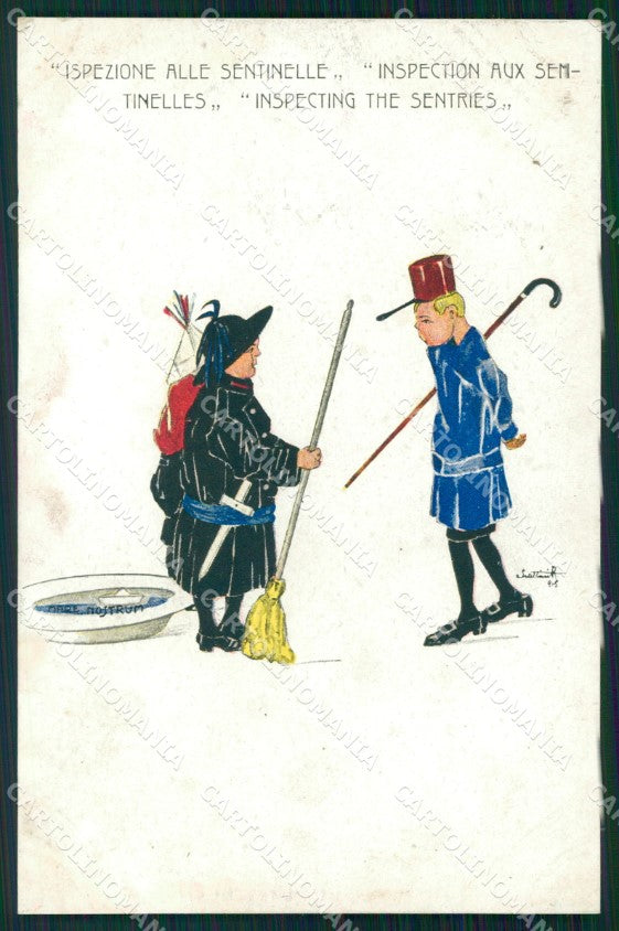 Militari Propaganda WWI Bersaglieri cartolina XF0961 – fronte