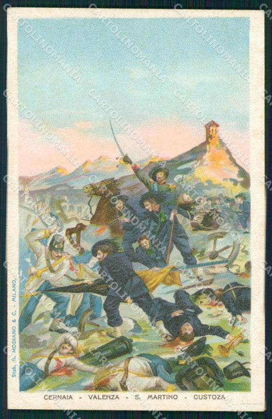 Militari VII Regg VIII Battaglione Bersaglieri Cernaia Valenza cartolina XF0970 – fronte