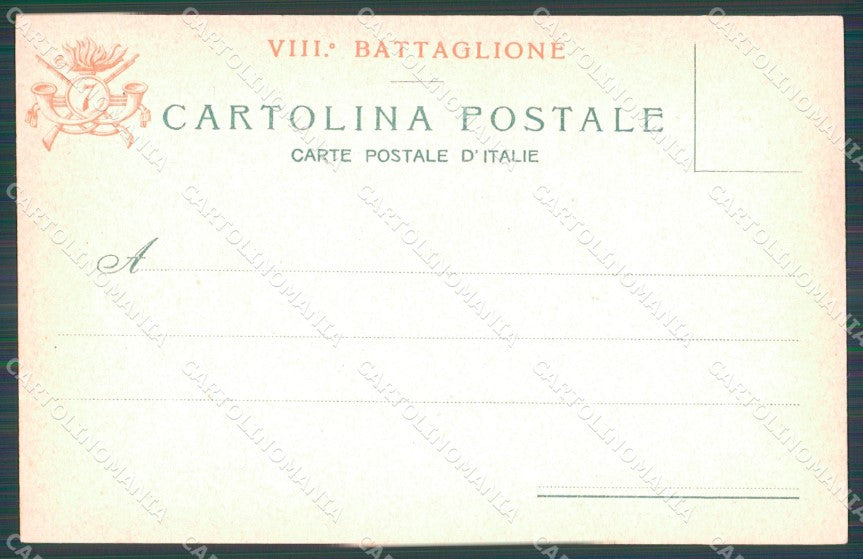 Militari VII Regg VIII Battaglione Bersaglieri Cernaia Valenza cartolina XF0970 – retro