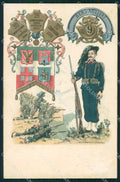 Militari IX Reggimento Bersaglieri ABRASA cartolina XF0975 – fronte