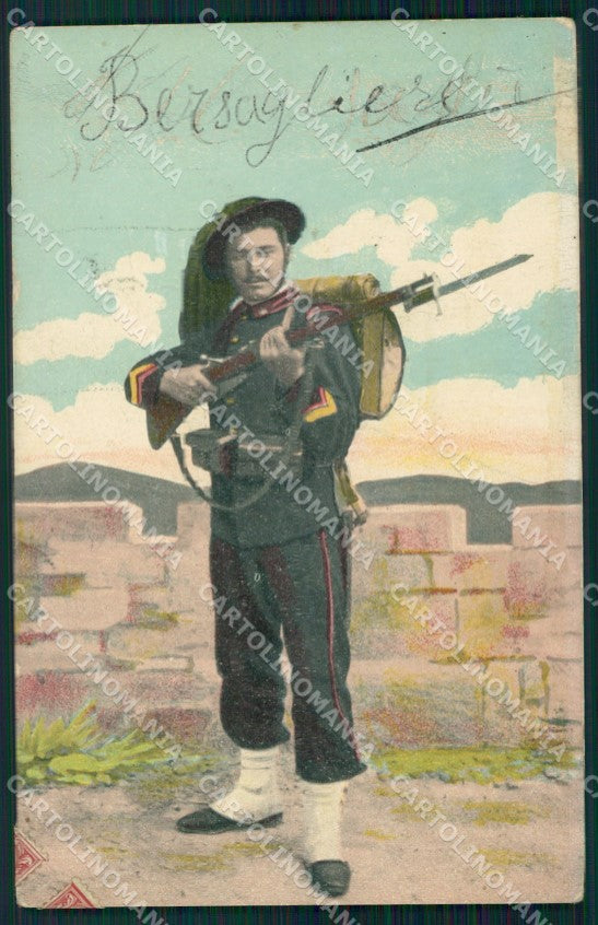 Militari Esercito Italiano Bersaglieri Divisa ABRASA cartolina XF0997 – fronte