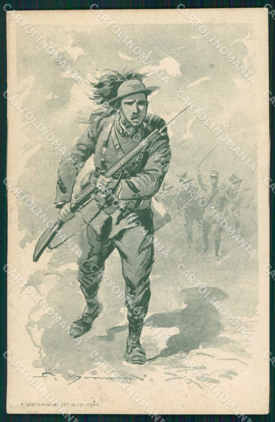 Militari Propaganda Esercito Italiano Bersaglieri Divisa cartolina XF1002 – fronte