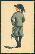 Militari Esercito Italiano Bersaglieri Divisa 1931 Degai cartolina XF1006 – fronte