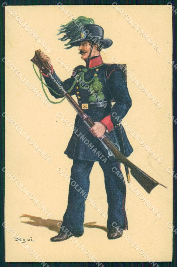 Militari Esercito Italiano Bersaglieri Divisa 1836 Degai cartolina XF1009 – fronte